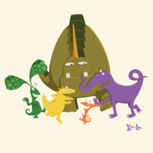 Canvas tote bag - Kiri and Lou | Let's dance! Design